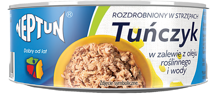 Tuńczyk rozdrobniony w oleju Neptun 185/130g widok główny 