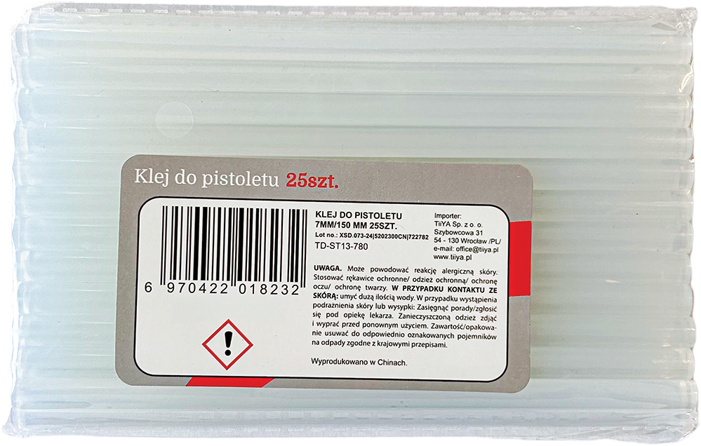 Klej do pistoletu 15cm 25szt widok główny 