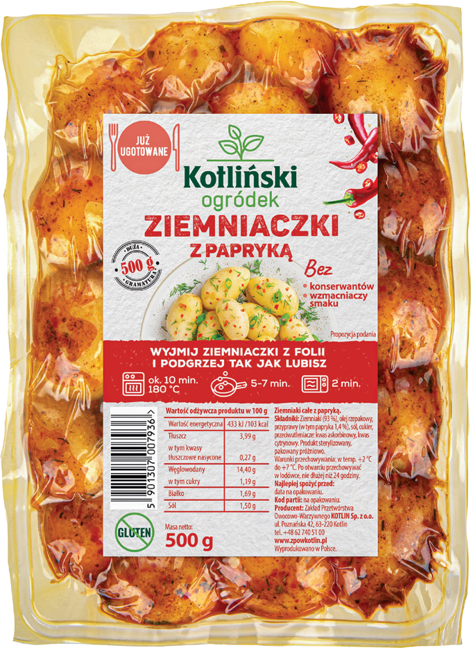 Ziemniaczki gotowane Kotliński 500g mix widok główny