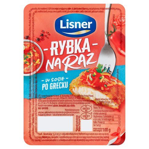 Rybka na raz w sosie po grecku Lisner 100g widok główny