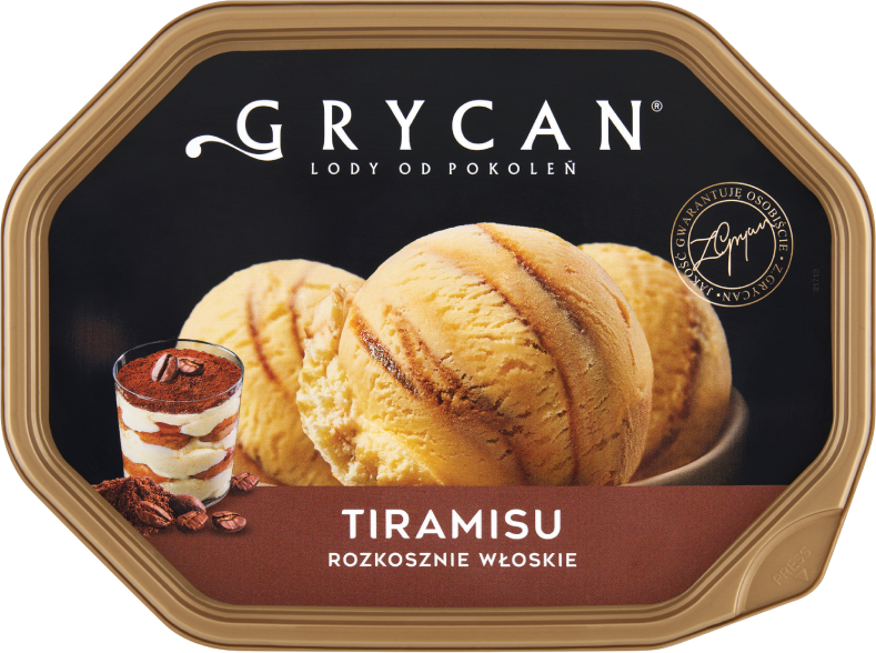 Lody Grycan tiramisu 0,9l widok główny 