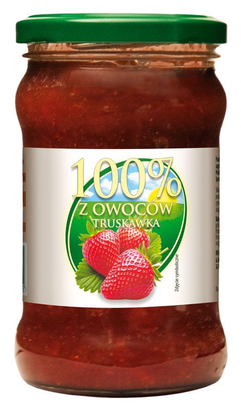 Produkt owocowy truskawkowy 100% 320g widok 1