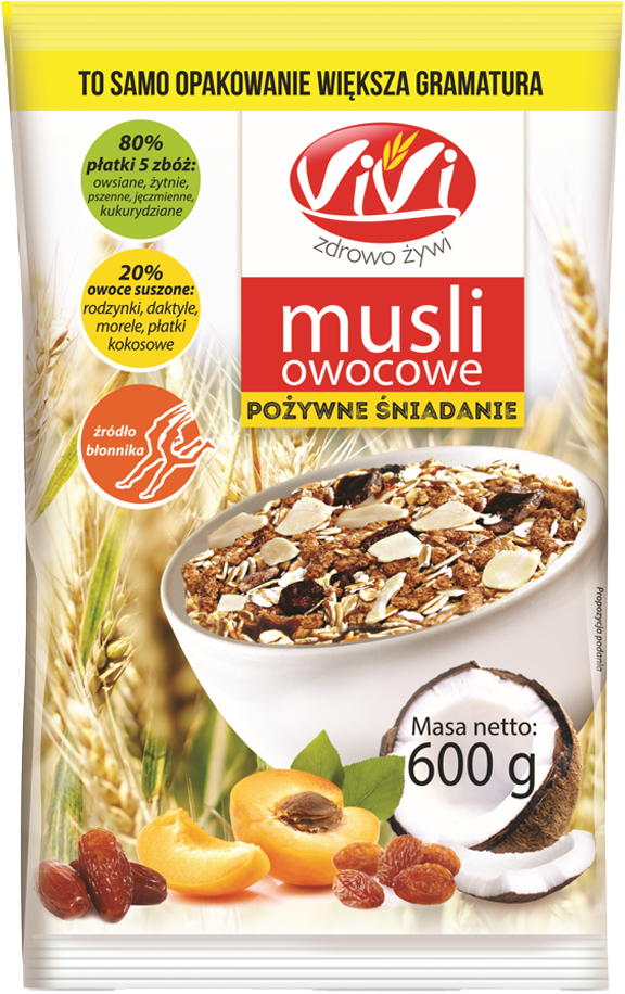 Musli owocowe Vivi 600g widok 1