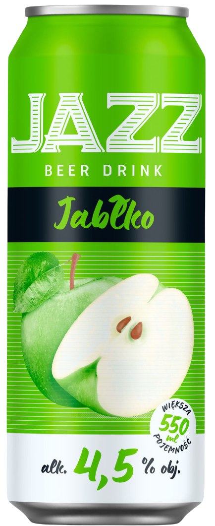 Napój piwny Jazz jabłko 0,55l 4,5% puszka widok główny