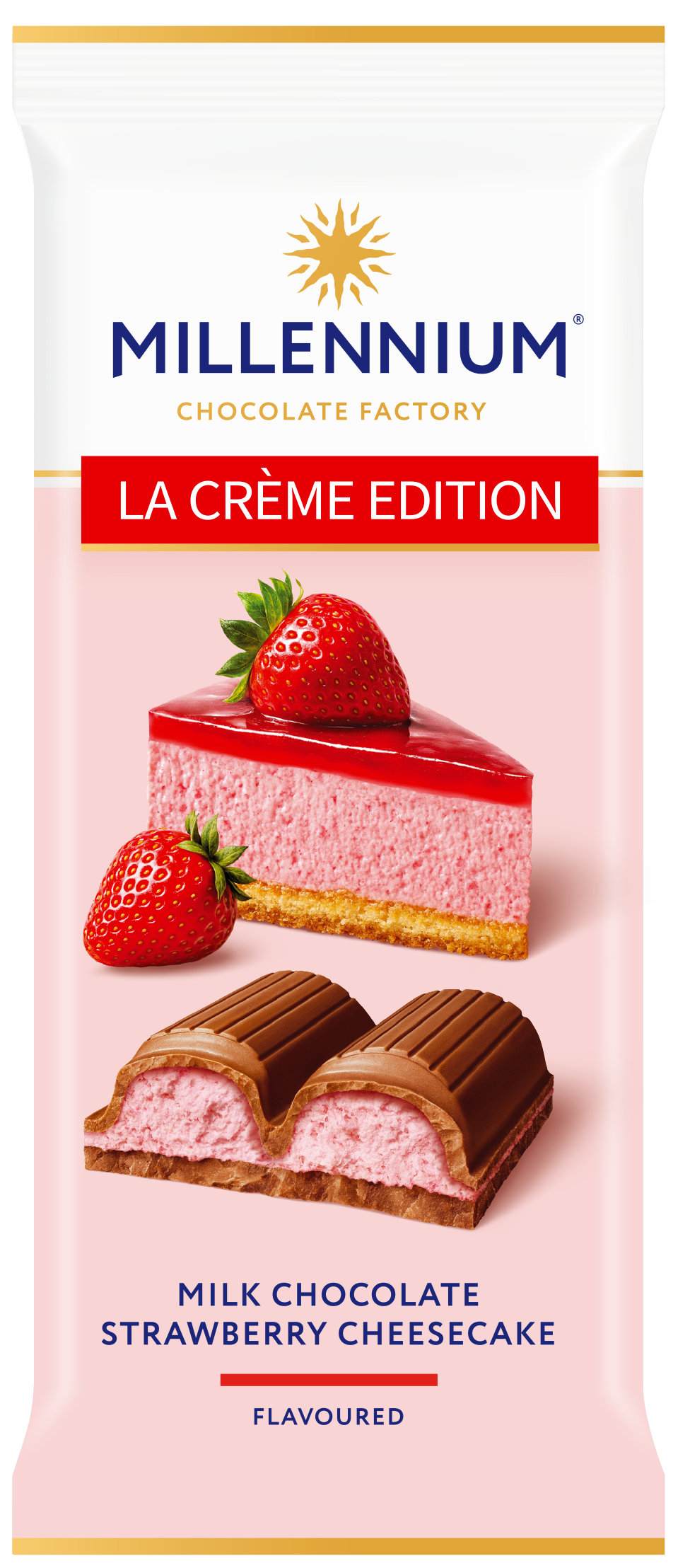 Czekolada mleczna straw cheesecake Millennium 100g widok 1