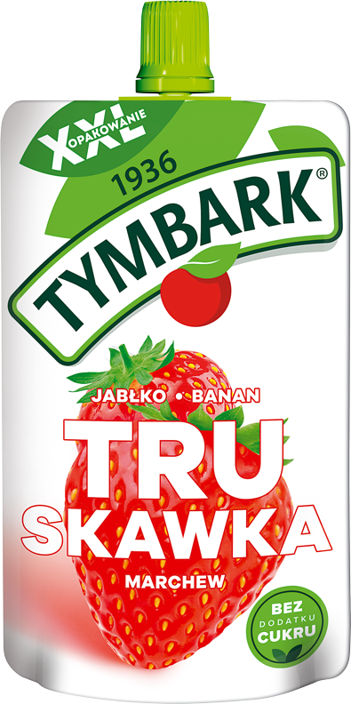 Mus jabłko truskawka banan marchew Tymbark 200g widok 1