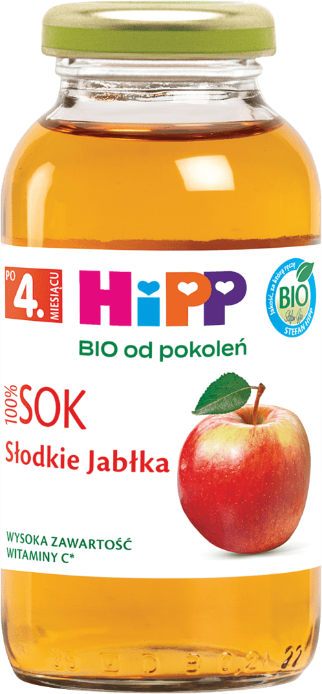 Sok słodkie jabłka Hipp 200ml widok główny