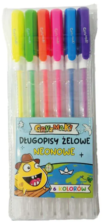 Długopisy Żelowe Gryzmaki 6kol Mix Sz24 widok 1