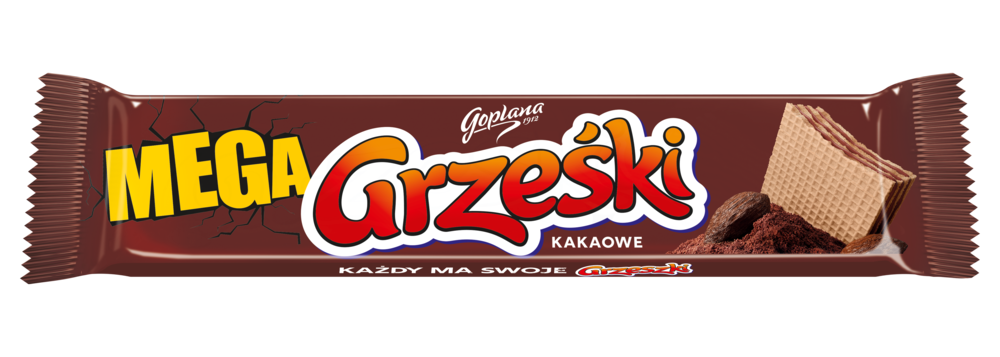 Wafel Grześki Mega kakaowy 34g widok 1