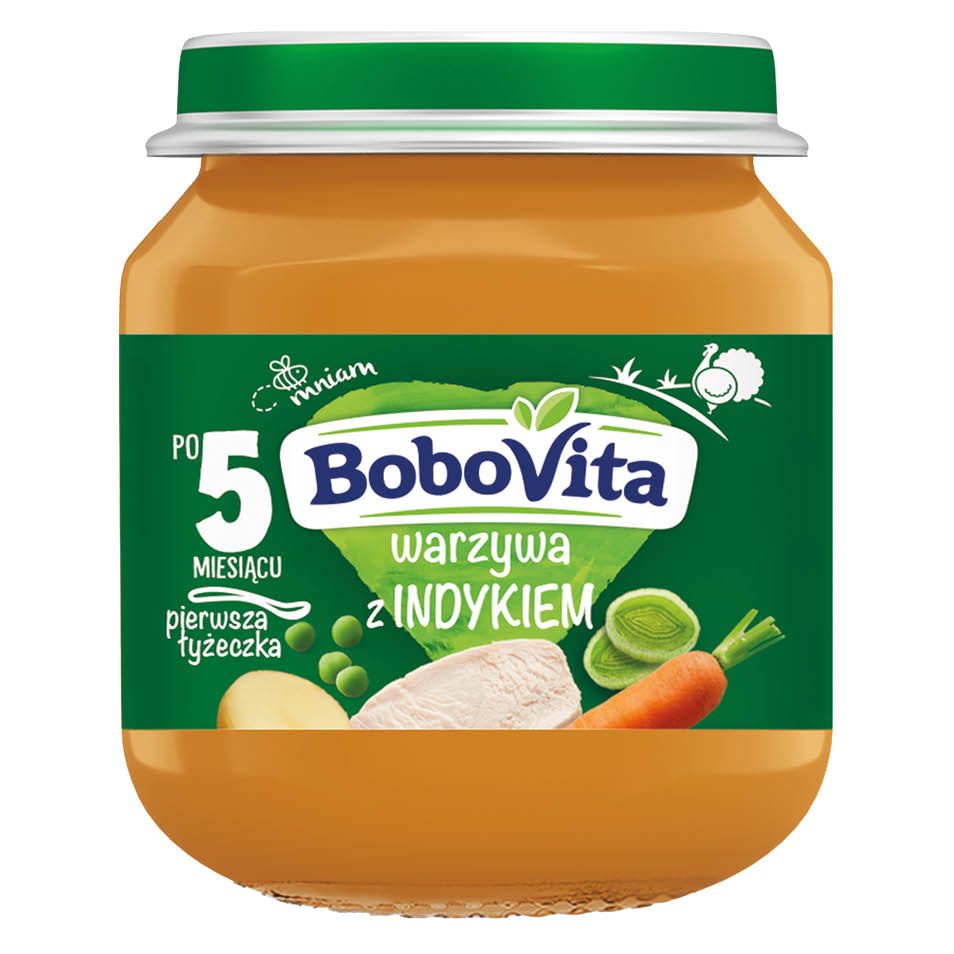 Danie warzywa z indykiem Bobovita 125g widok główny