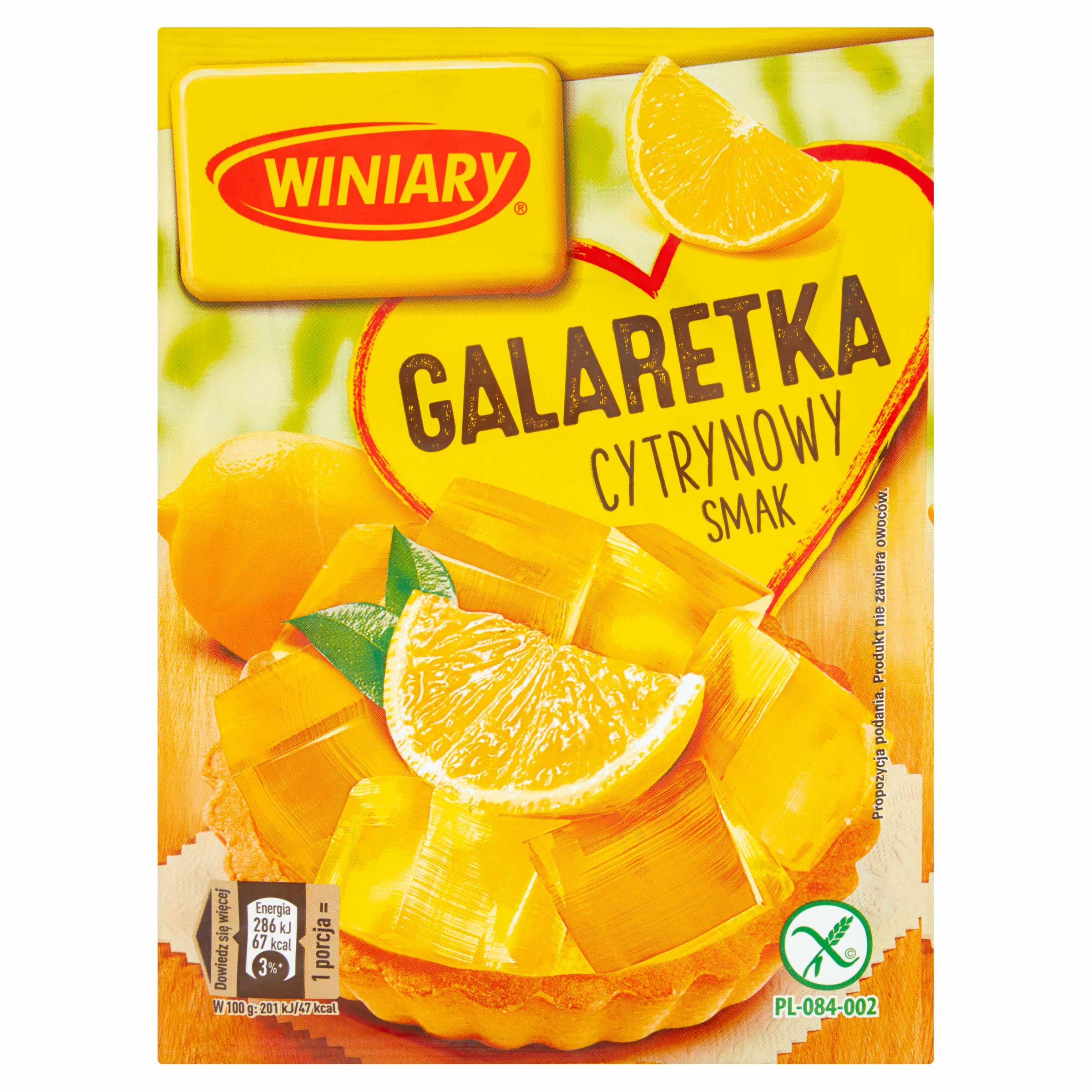 Galaretka cytrynowa Winiary 71g widok 1