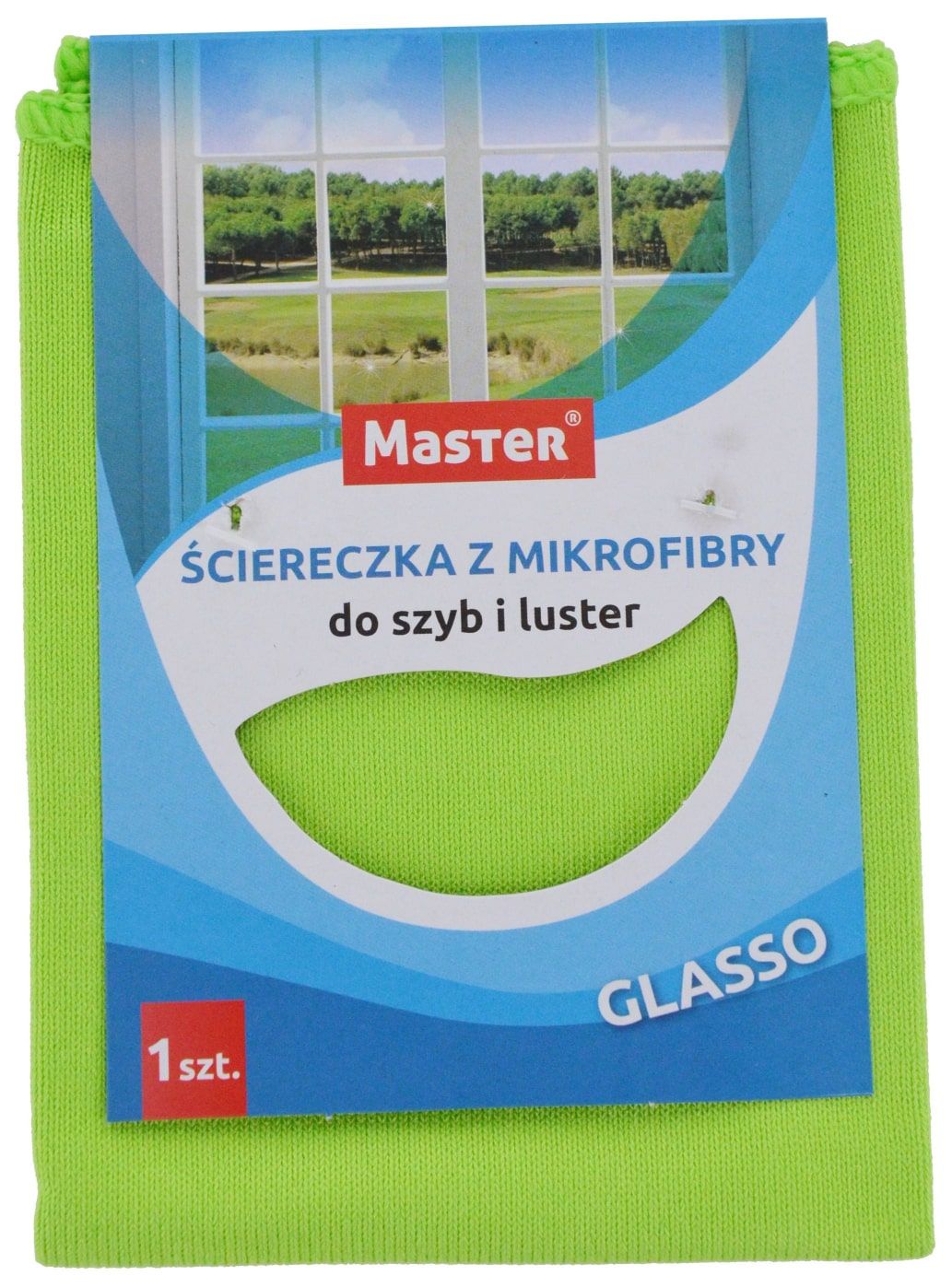 Ścierka z mikrofibry do szyb Master 30x30cm widok główny