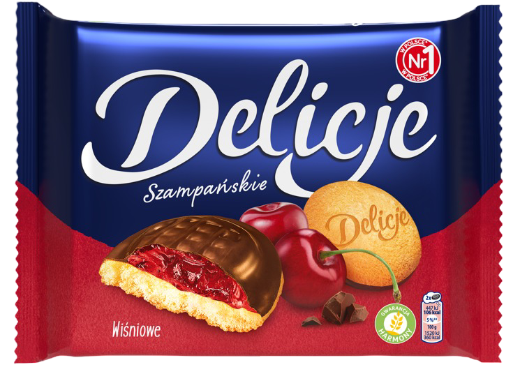 Biszkopty z galaretką wiśniową Delicje 294g widok 1