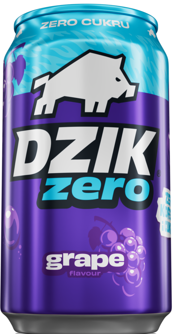 Napój gaz. grape b/kof WK Dzik 330ml puszka widok 1