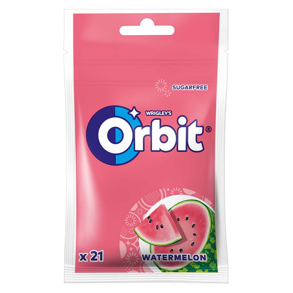 Guma Orbit watermelon drażetki 21szt widok 1