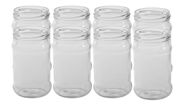 Komplet słoików bez nakrętek 8x320ml widok 1