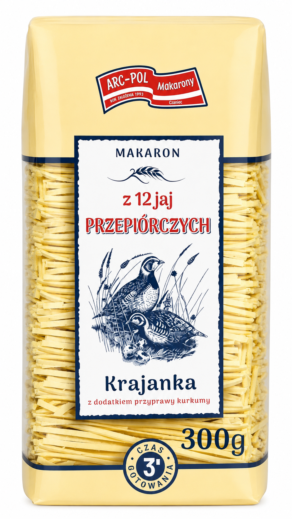 Makaron 12 jaj przepiórczych krajanka Arc-Pol 300g widok 1