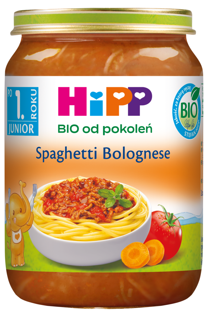 Danie spaghetti bolognese Hipp 250g widok 1