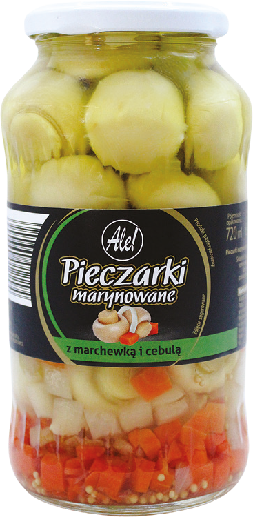 Pieczarki marynowane Ale! 695/410g widok główny