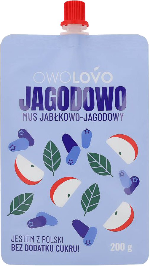 Mus jabłko jagoda Owolovo 200g widok 1