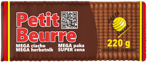 Herbatniki Petit Beurre kakaowe Jasta 220g widok główny