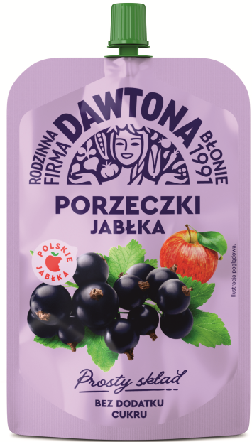 Mus porzeczka jabłko Dawtona 180g widok 1