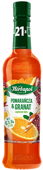 Syrop pomarańcza granat Herbapol 420ml widok 1