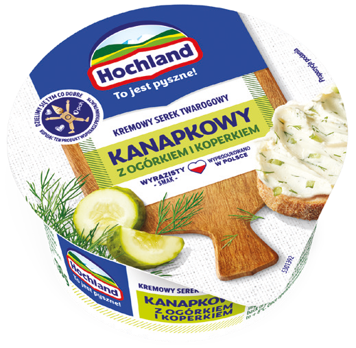 Serek kanapkowy z ogórkiem i koper. Hochland 130g widok 1