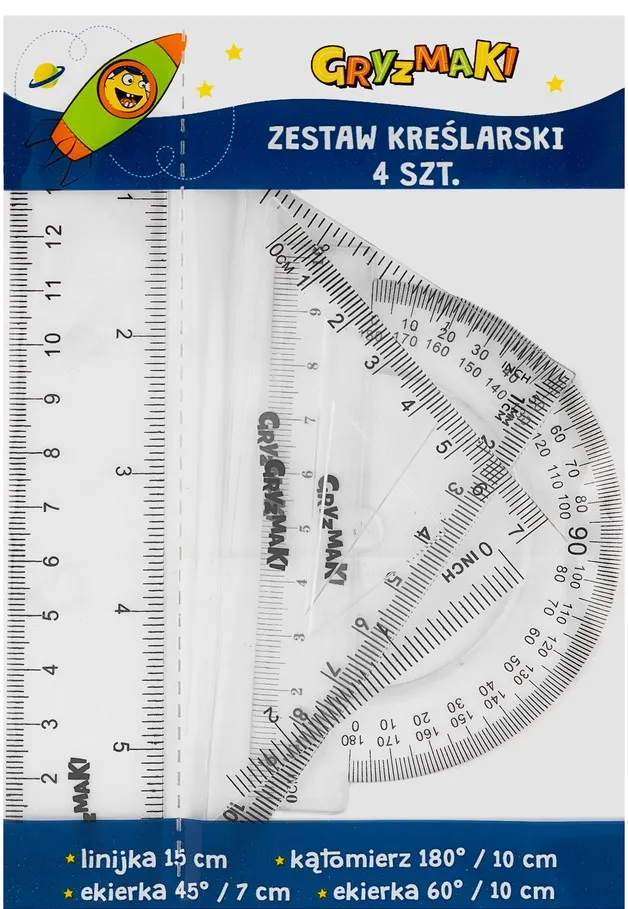 Zestaw kreślarski Gryzmaki 4szt Sz25 widok 1