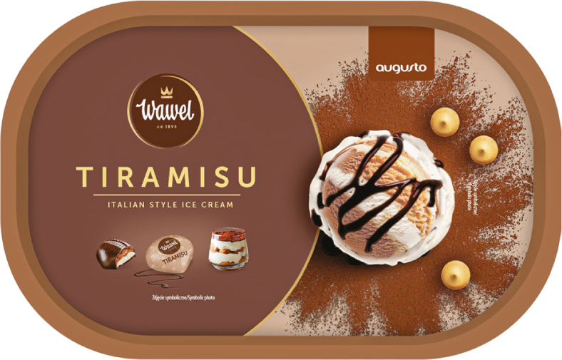 Lody tiramisu/krówka Wawel Augusto 0,9l mix widok 1