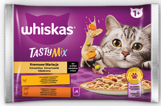 Karma dla kota mokra indyk/kurczak Whiskas 4x85g widok główny