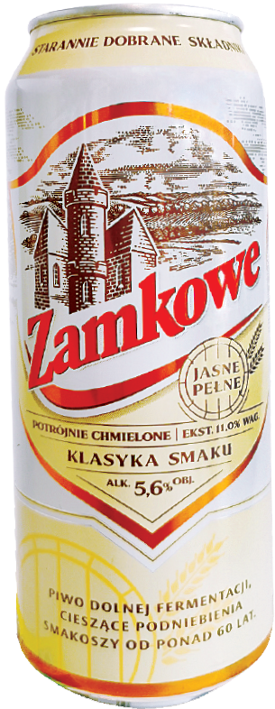 Piwo Zamkowe 0,5l 5,6% puszka widok 1