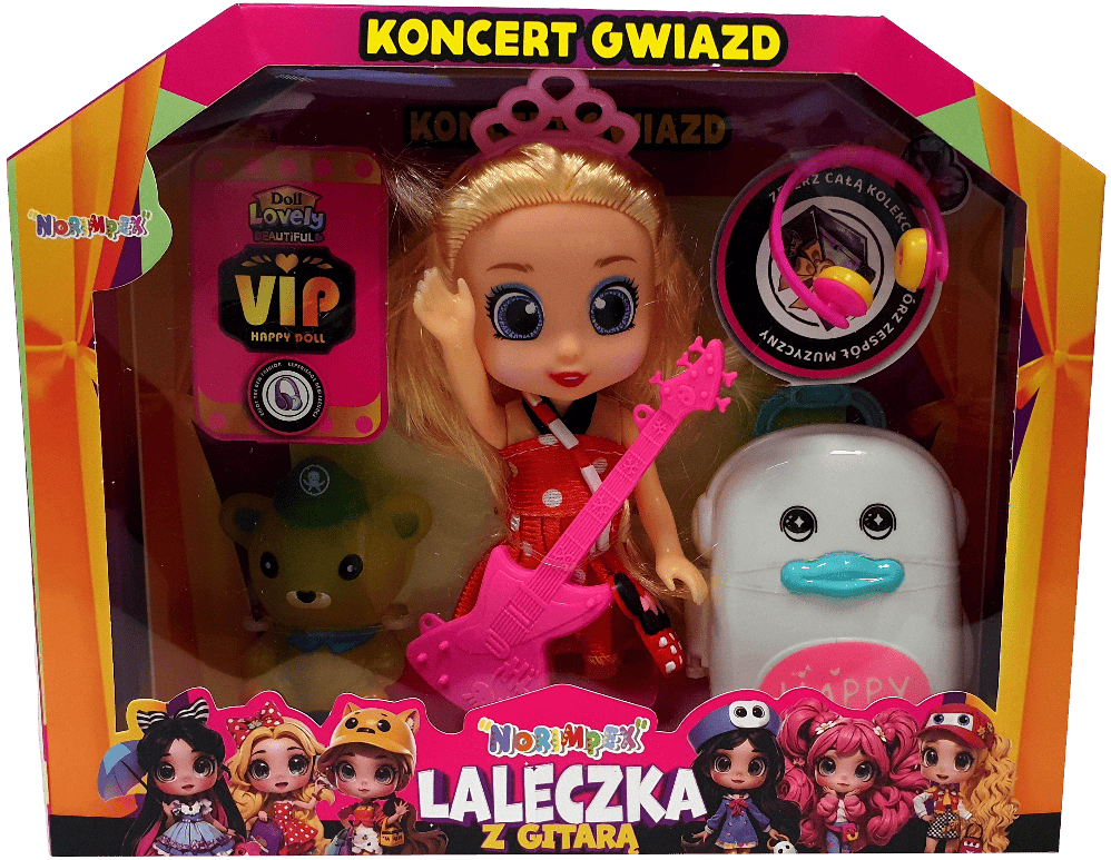 Zabawka laleczka z gitarą mix widok 1
