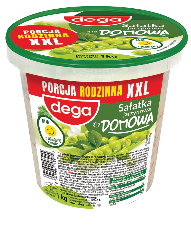 Sałatka warzywna z jajkiem Dega 1kg mix widok główny 