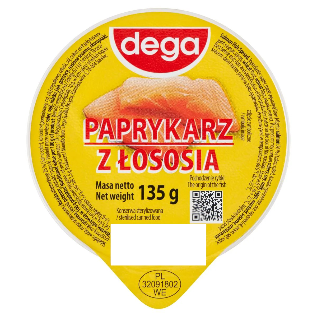 Paprykarz z łososia Dega 135g mix widok 1