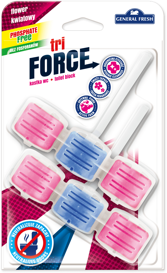 Zawieszka do WC Tri Force 2x45g mix widok 1