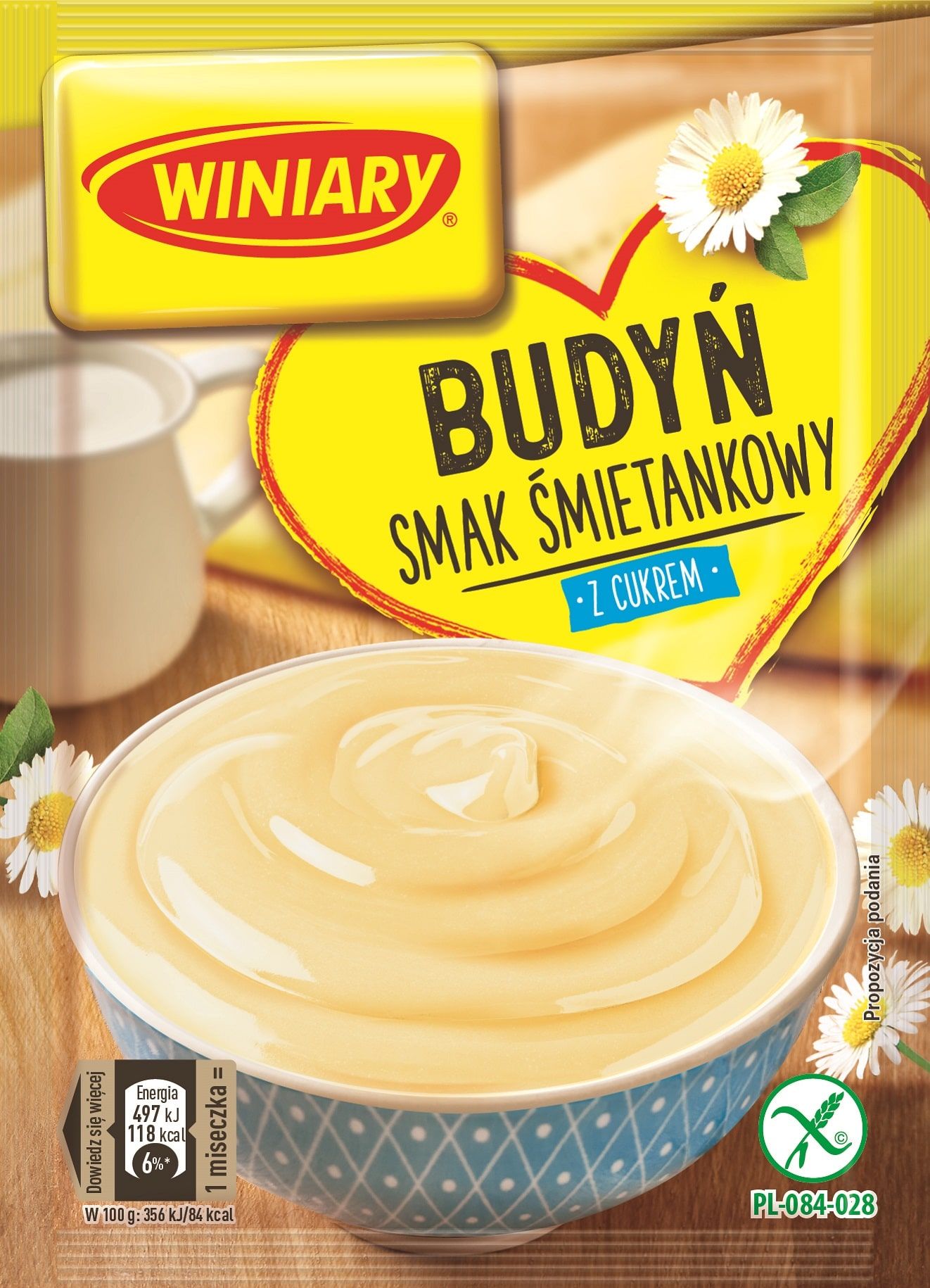 Budyń śmietankowy Winiary 60g widok główny