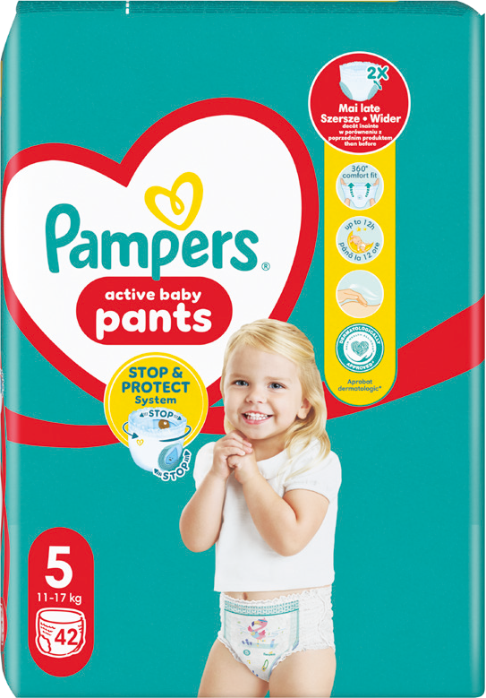Pieluchomajtki 5 junior 12-17kg Pampers 42szt widok 1