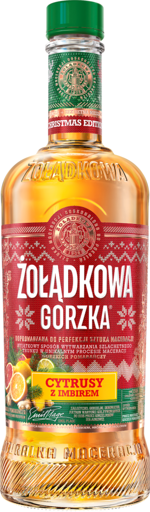 Likier Żołądkowa gorzka cytrusy z imbirem 0,5l 25% widok 1