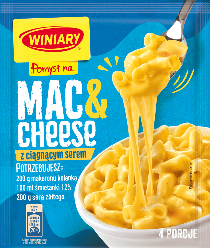 Pomysł na mac&cheese z ciągnącym serem Winiary 28g widok 1