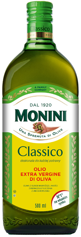 Oliwa z oliwek extra virgin classico Monini 0,5l widok główny