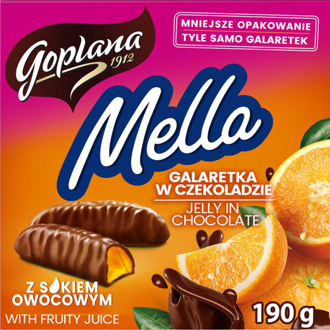 Galaretka pomarańczowa Mella Goplana 190g widok 1