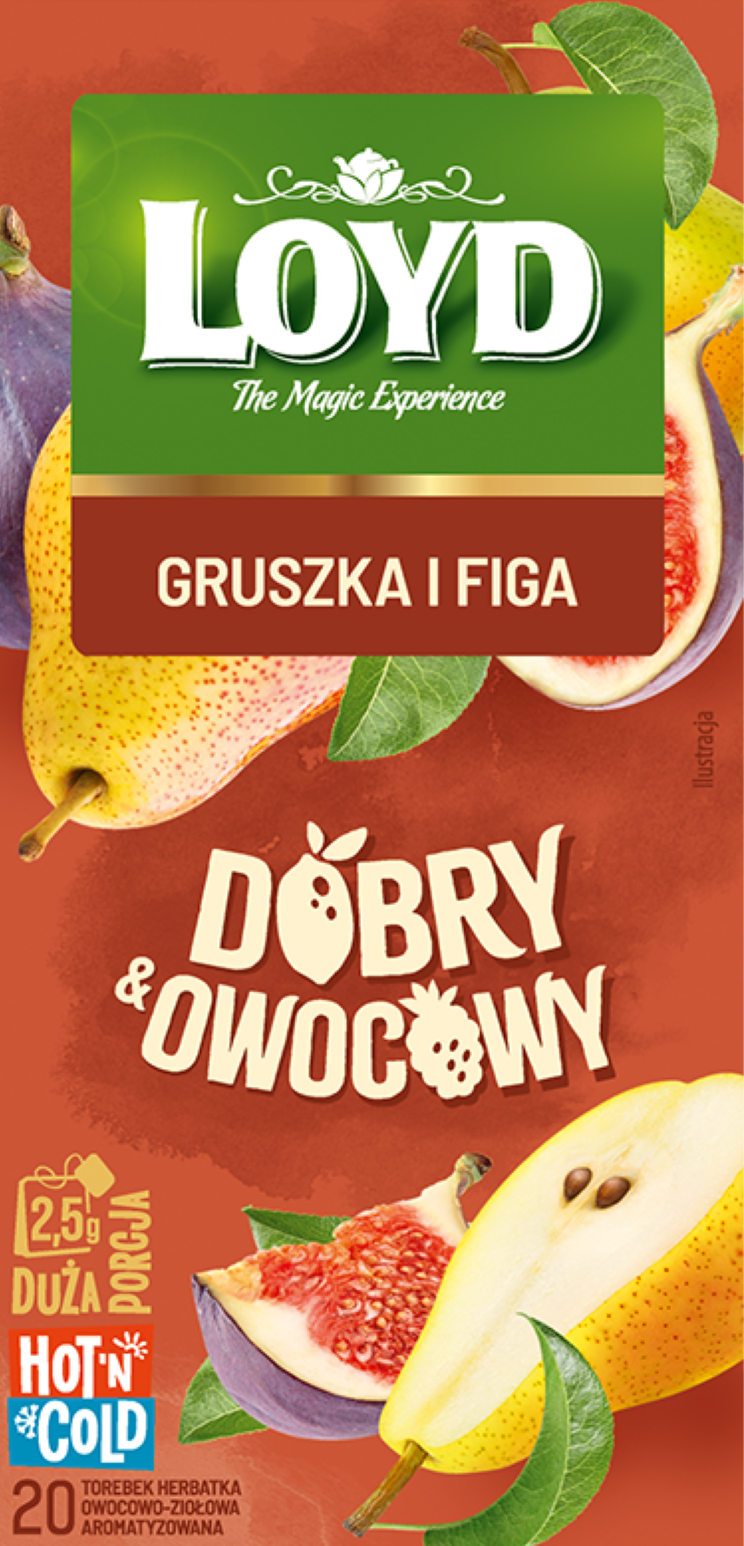 Herbata owocowa gru fig Dobry&Owocowy Loyd 20x2,5g widok główny 
