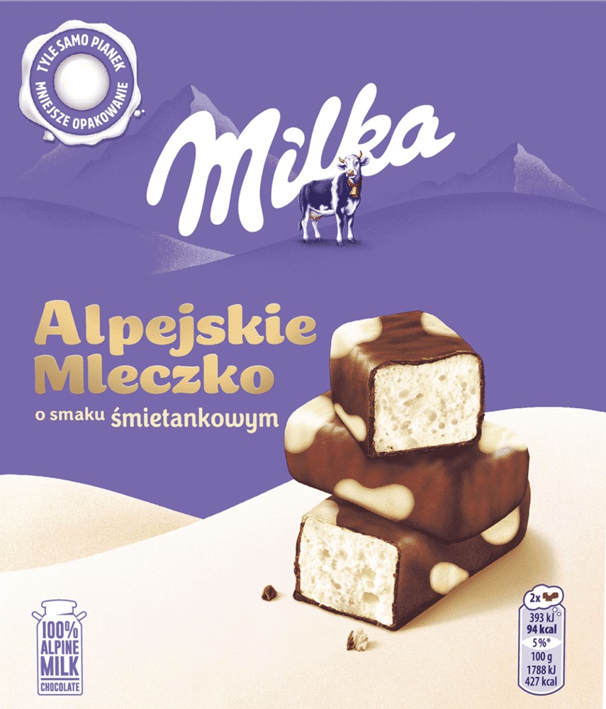Bombonierka Alpejskie Mleczko happy cow 330g widok główny