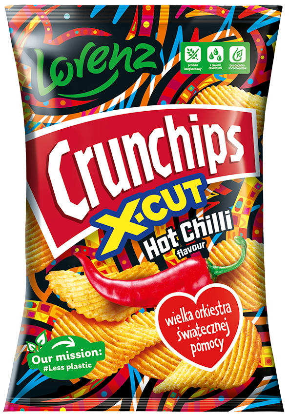 Chipsy Crunchips WOŚP hot chilli 130g widok 1