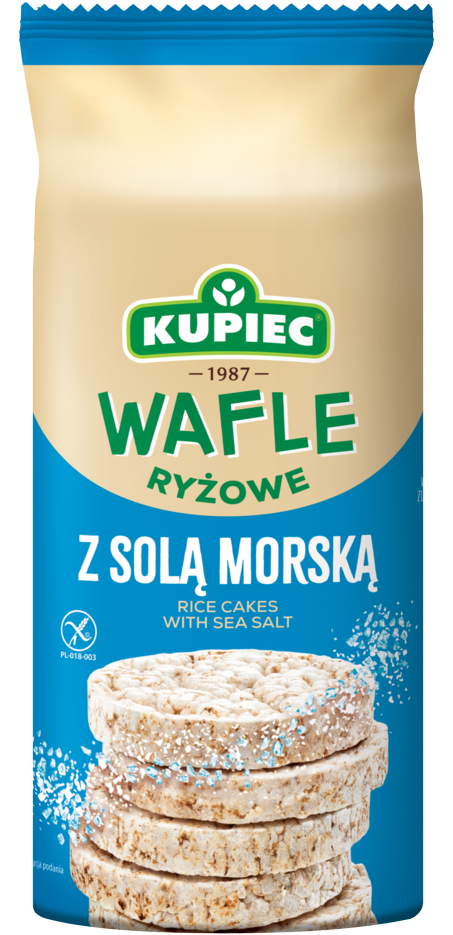 Wafle ryżowe z solą Kupiec 120g widok 1