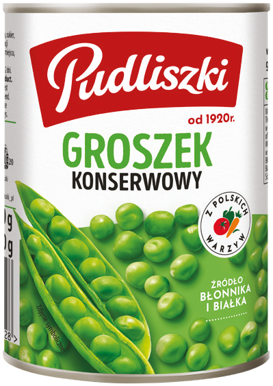 Groszek konserwowy Pudliszki 400/240g widok główny