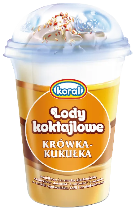 Lody kubek koktajlowe Koral 220ml mix widok główny