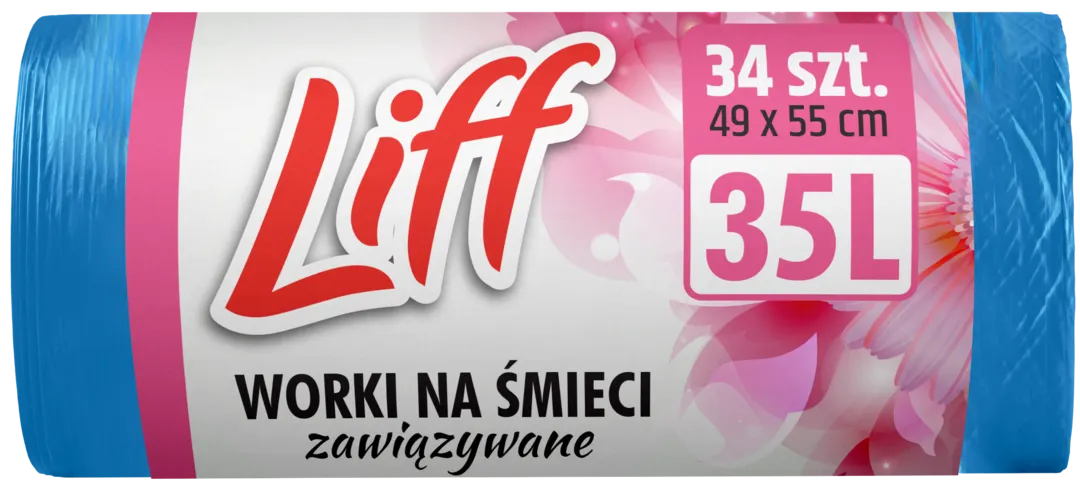 Worki na śmieci niebieskie 35l Liff 34szt widok główny 