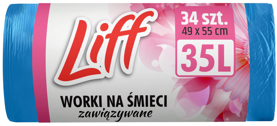 Worki na śmieci niebieskie Liff 35l 34szt widok główny
